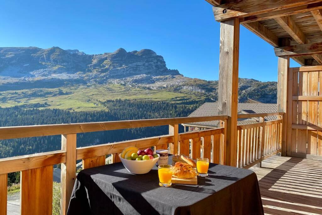 Vue Panoramique Sur Les Montagnes Plein Sud - T2 Skis Aux Pieds, Piscine & Spa Flaine Eksteriør billede