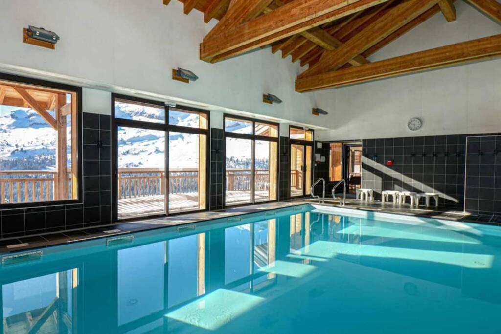 Vue Panoramique Sur Les Montagnes Plein Sud - T2 Skis Aux Pieds, Piscine & Spa Flaine Eksteriør billede