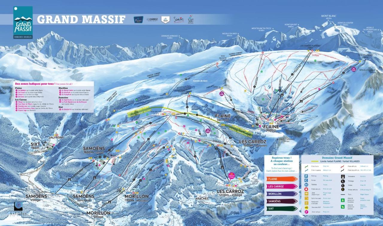 Vue Panoramique Sur Les Montagnes Plein Sud - T2 Skis Aux Pieds, Piscine & Spa Flaine Eksteriør billede