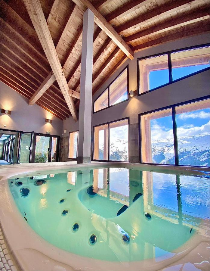 Vue Panoramique Sur Les Montagnes Plein Sud - T2 Skis Aux Pieds, Piscine & Spa Flaine Eksteriør billede